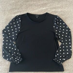 Ann Taylor Black Long Sleeve Blouse